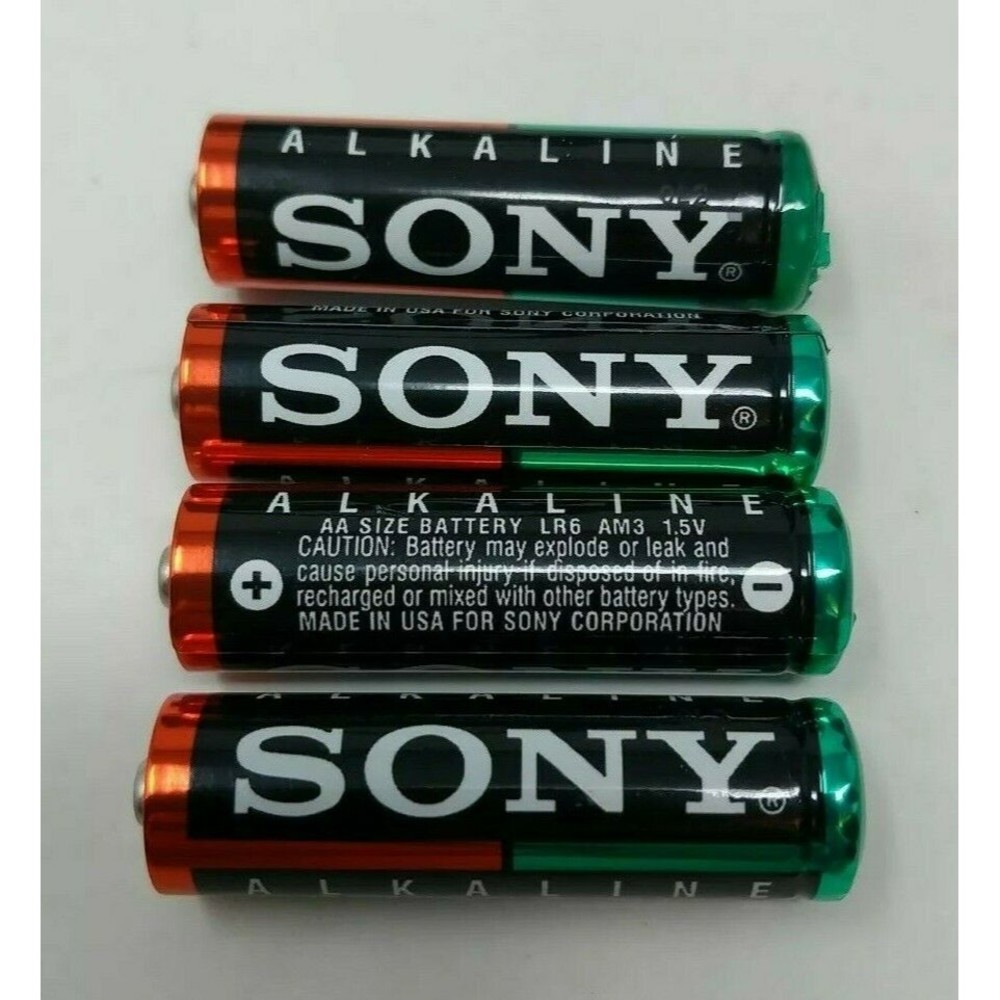 Sony Alkaline AA Battery Batteries VTG 1980s 1990s 80s 90s Prop Electronics Dead